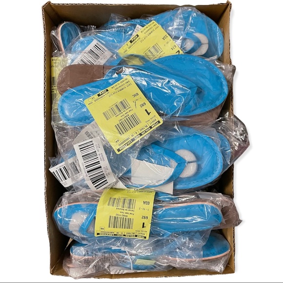 J. CREW Easy Summer Flip-Flops Azure Pool Padded Foot Bed Thong Sandals - Picture 5 of 6